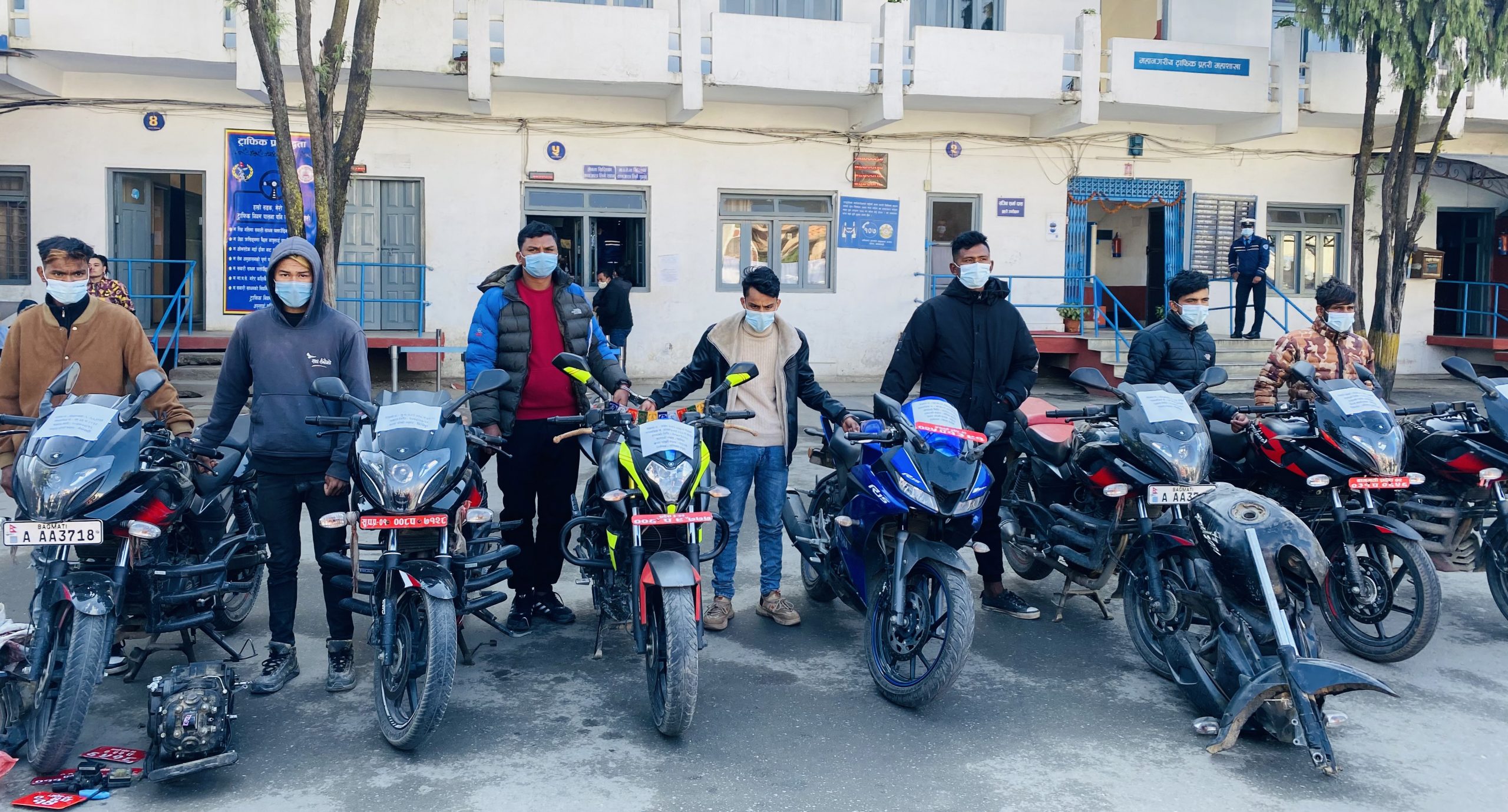 7 arrested for motorcycle theft