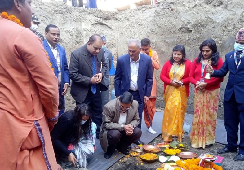 The foundation stone was laid by the Finance Minister and the Urban Development Minister
